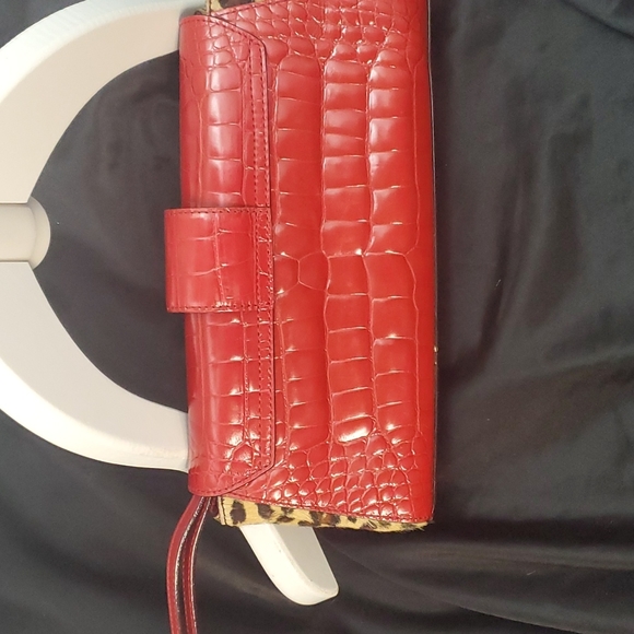 Adrianne Vitadinni Red Leopard Print Small Handbag - Picture 5 of 9